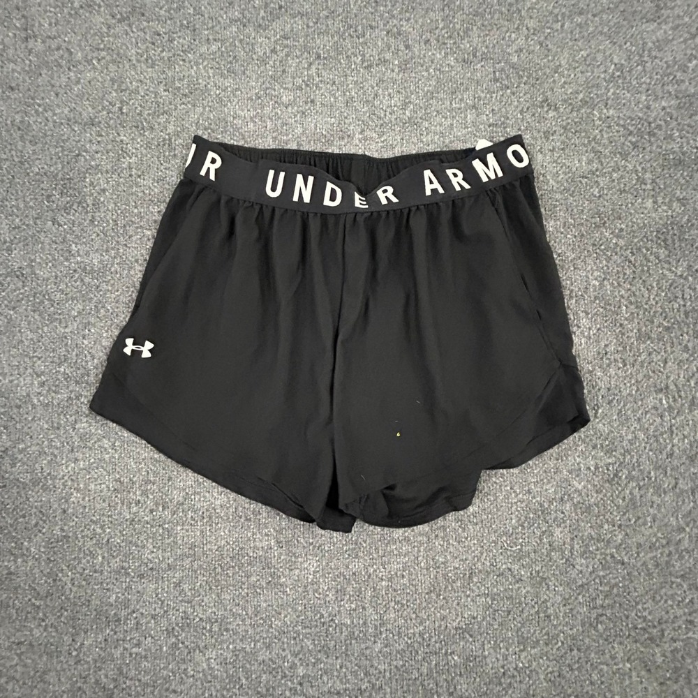 Under Armour Shorts Womens Size 1X Black HeatGear Loose Fit Athletic Running